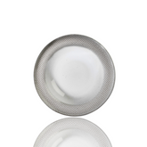 Porcelain Deep Plate with Geometric Patterns on edge